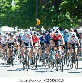 ARLINGTON JUNE  5: Cyclists Compete In The Elite Women’s Race At The Armed Forces Cycling Classic On June 5, 2022 In Arlington, VA 
