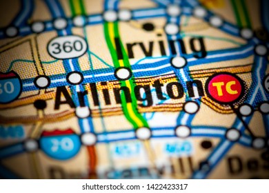 Arlington. Texas. USA On A Map