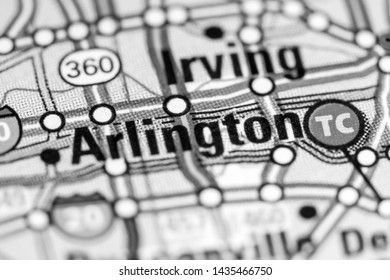 Arlington. Texas. USA On A Map