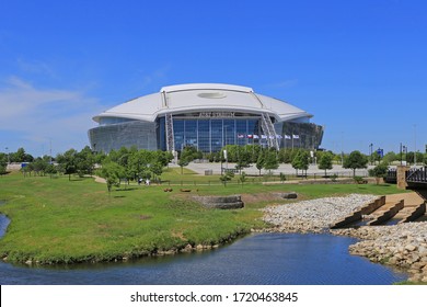 ARLINGTON, TX USA 5-1-20: View Of Cowboys Stadium In Arlington, Texas. Home Of The NFL Dallas Cowboys Since 2009. Also Used By College Football Teams And Others For Different Events. 