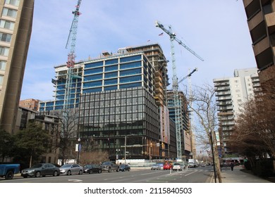 Arlington, VA, USA-January 31, 2022: Building Construction For Amazon Headquarters In Arlington, VA