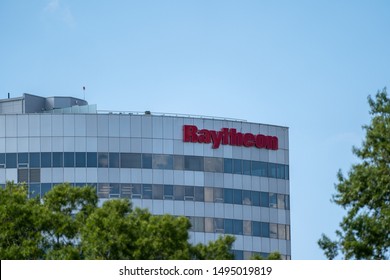 Arlington, Virginia - August 8, 2019: Raytheon Company Is A Major U.S. Defense Contractor, That Manufactures Weapons And Military And Commercial Electronics