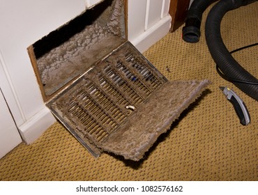 ARLINGTON, VIRGINIA, USA - JULY 2, 2009: Dust Build Up In House Duct.