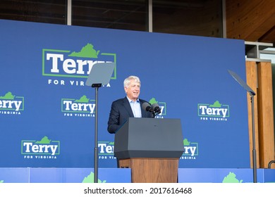 Arlington, Virginia, USA- July 24th, 2021: Virginia Attorney General Mark Herring Speaking At A Campaign Rally For Terry McAuliffe In Arlington Va.