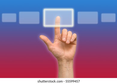arm press the button, window