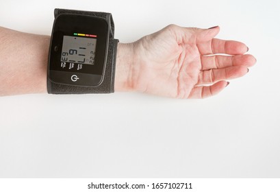 Arm With Wrist Blood Pressure Cuff With Reading