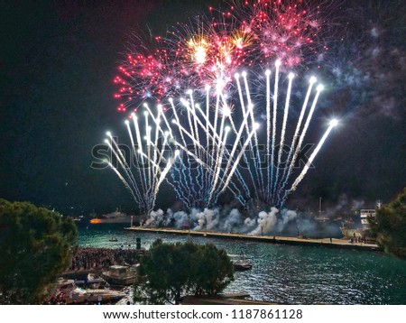 Armata Spetses Fireworks Imagine de stoc © 