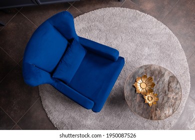 armchair comfort home interior room coziness warm modern soft sit luxury carpet the view from top view