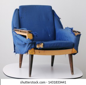 Armchair, destroyed piece of furniture