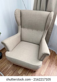 Armchair With Headrest. High Back Chair. Furniture Interior Office