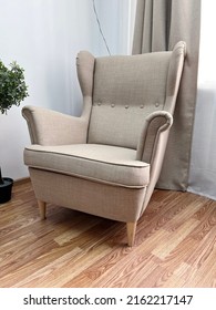 Armchair With Headrest. High Back Chair. Furniture Interior Office