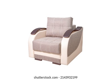 Armchair, Upholstered Furniture Isolated On A White Background