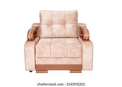 Armchair, Upholstered Furniture Isolated On A White Background