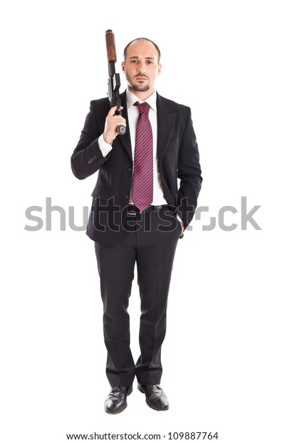 Armed Mobster Businessman Shotgun Stock Photo 109887764 | Shutterstock