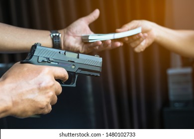 Armed robbers used the gun to robbery the money,
Armed robbers, used for the illustration or montage of your design, Banner for advertise of product
