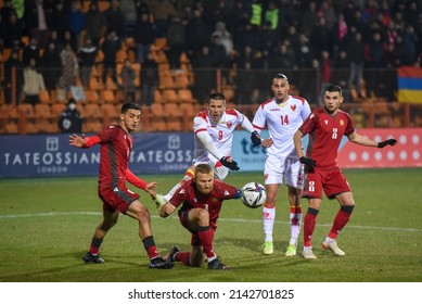 ARMENIA, YEREVAN - MARCH 24 Friendly Match Between Armenia And Montenegro At Vazgen Sargsyan Republican Stadium On March 24, 2022 In Yerevan, Armenia.