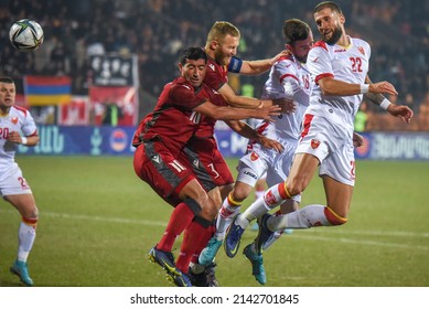 ARMENIA, YEREVAN - MARCH 24 Friendly Match Between Armenia And Montenegro At Vazgen Sargsyan Republican Stadium On March 24, 2022 In Yerevan, Armenia.