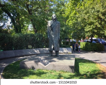 Armenia, Yerevan Mashtots Avenue.  Monument Of William Saroyan. Sunny September Morning.  21 September 2019