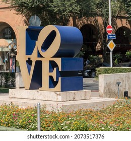 Armenia, Yerevan, September 2021. Symbolic Love Of Sculptor Robert Indiana.