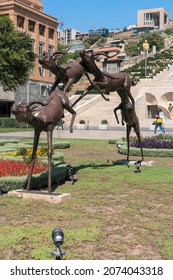 Armenia, Yerevan, September 2021. View Of The Modern Sculpture Park In The City Center.