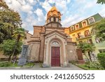 The Armenian Church of Christ the Savior, built in 1898. It is located opposite Piazza in the center of Batumi. Religious architecture of the XIX-th century.