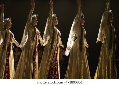 Armenian State Pedagogical University Dancers In Plozevet (Brittany, France) During The Folklore Festival 