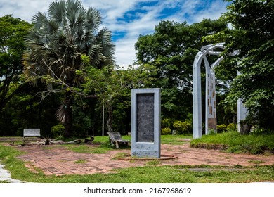 ARMERO, COLOMBIA - MAY, 2022: Commemorative Monument Of The Armero Tragedy Caused By The Nevado Del Ruiz In 1985