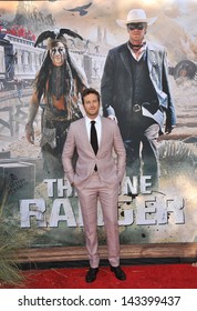 Armie Hammer at the world premiere of his new movie "The Lone Ranger" at Disney California Adventure. June 22, 2013  Anaheim, CA