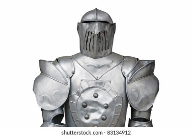 Armor Of Medieval Knight, Isolated Over White