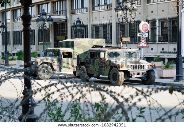 armored car on the\
streets