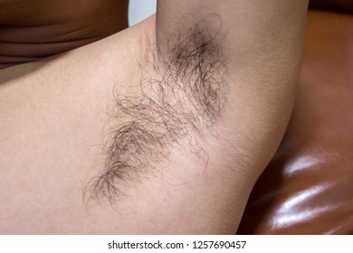 Armpit Hair Underarm Hair On Skin Man.