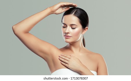 Armpit Woman Hand Up Clean Skin Depilation Concept