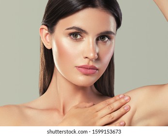 Armpit woman healthy skin hand close up depilation concept - Shutterstock ID 1599153673
