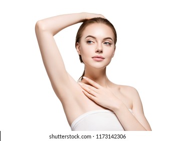 Armpits Woman Beautiful Body Depilation Arms Up Female Beauty