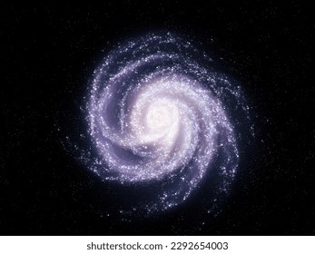 Arms of the spiral galaxy with star clusters, the structure of the universe. Beauty of the cosmos. Observation of celestial objects.