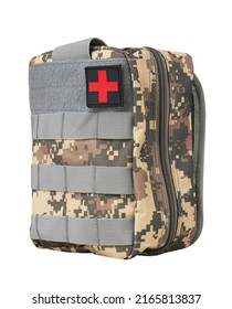 Army First Aid Kit Isolated On White Background