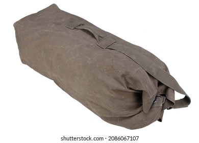 army issued duffel bag isolated on white background