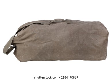 Army Issued Duffel Bag Isolated On White Background