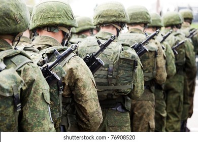 Army Parade - Military Force Uniform Soldier Row March