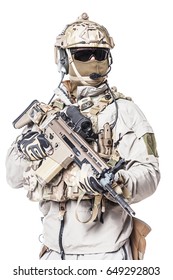 Army Soldier Protective Combat Uniform Holding Stock Photo 649292803 ...