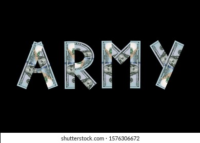 Army Word Of Money Of Dollars, Financing