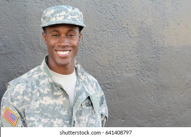 Army worker close up smiling - Powered by Shutterstock