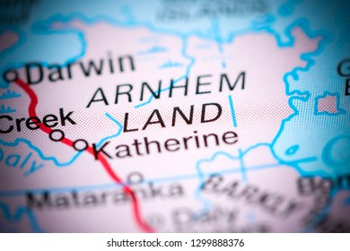 Arnhem Land. Australia On A Map