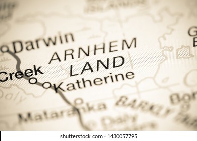 Arnhem Land. Australia On A Map