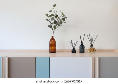 aroma reed diffuser creat the relax and nice ambient in room or house - Shutterstock ID 1669907017