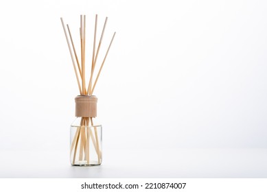 Aroma Sticks For Home Comfort. Wooden Scented Sticks In A Glass Bottle.