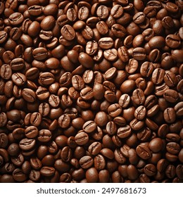 Aromatic Roasted Coffee Beans Textured Background