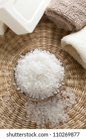 Aromatic spa set with sea salt and soap - Shutterstock ID 110269877