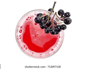 Aronia Kombucha Glass, Top View