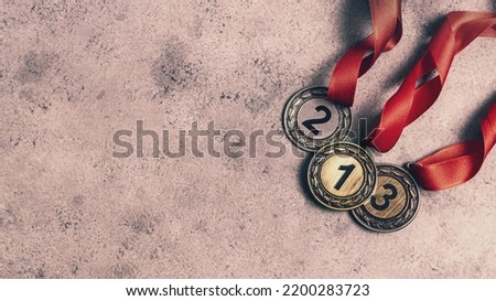 Arrangement of different olympics medals